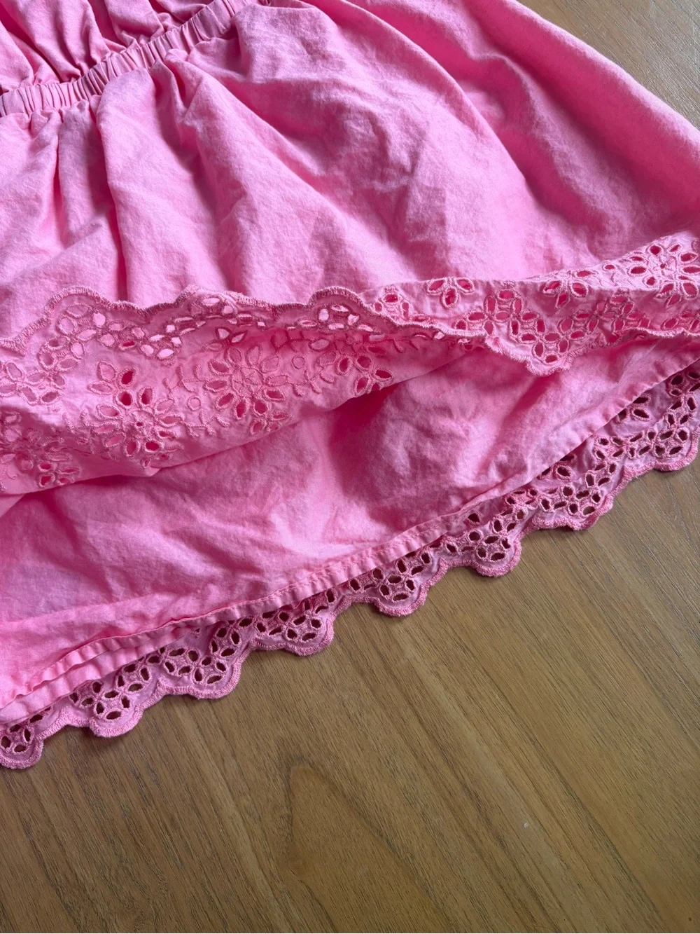 GAP Girl’s Pink Eyelet Cutout Sleeveless Dress